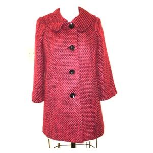 Josephine red raglan coat